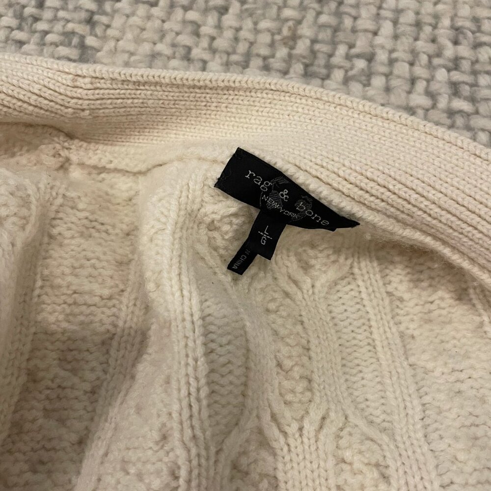 Rag & Bone Nora Oversized Cable-knit Merino Wool Cardigan - Picture 8 of 8